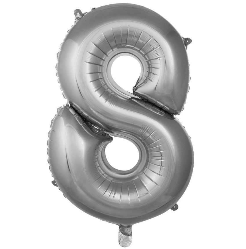 Folyo Balon Gümüş 8 16 İnç 36 Cm